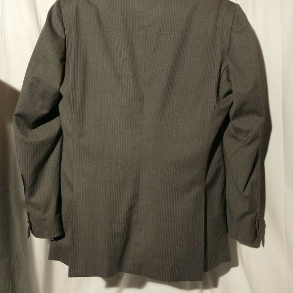 Sartoria Partenopea Men's Sz 40 Super 110s Wool Full Lined Gray Pinstripe Blazer - Picture 4 of 12